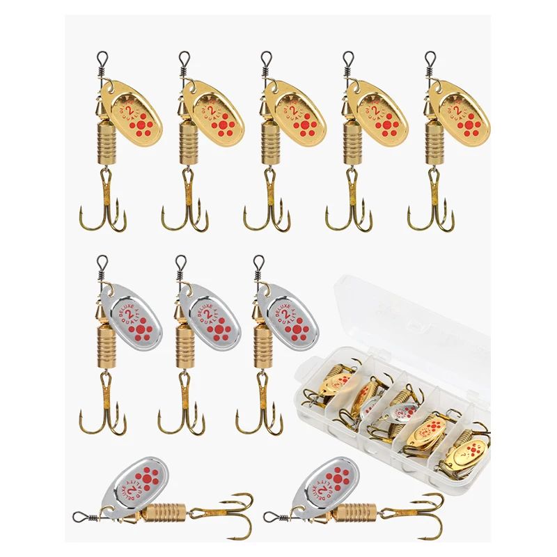 JSFUN Set di 10 Esche Spinner  - Fishing Lure Blade Bait recensione e prezzo
