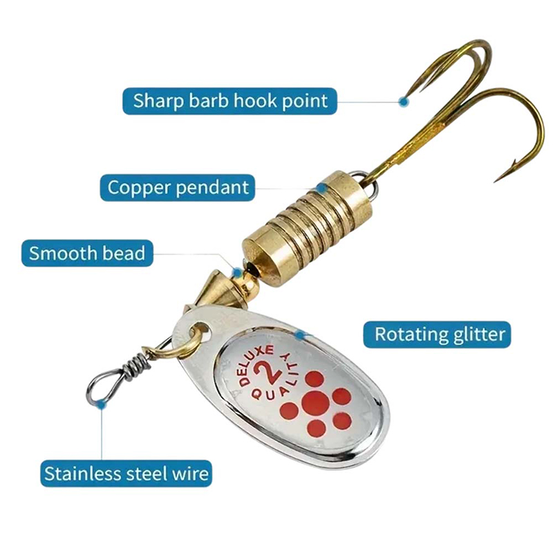 JSFUN Set di 10 Esche Spinner  - Fishing Lure Blade Bait recensione e prezzo